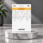 Animal grauer hintergrund i Like Karte Animal grauer hintergrund i Like Karte